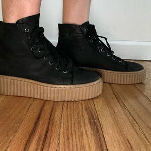 🔥 suede platform sneakers